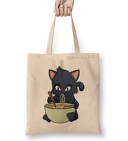 Kawaii Cat Ramen Anime Kitty Bez Çanta Uzun Saplı