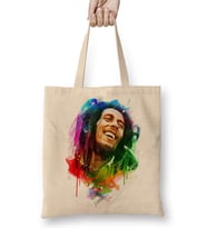 Bob Marley Mutluluğun Rengi Bez Çanta Uzun Saplı