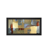 Soyut Şekiller Motifli Kanvas Tablo 80 x 110 cm Siyah Çerçeve