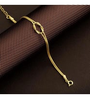Gümüş Pazarım Düğüm Bileklik Altın Kaplama (Gold)