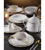 Aryıldız Yemek Takımı 85 Parça Bone Porselen 34004