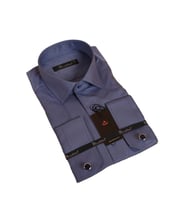 İndigo Rahat Kesim Micro Kumaş Kol Düğmeli Regular Fit Erkek Gömlek - 190-5