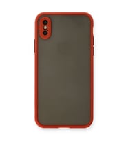 Apple İphone X Kılıf Montreal Silikon Kapak - Kırmızı