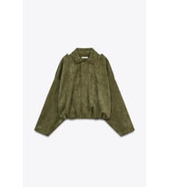 Süet Apoletli Bomber Ceket