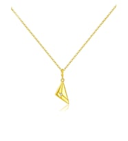 Golden Prism Işıltılı Minimal Kadın Gümüş Kolye (Altın)