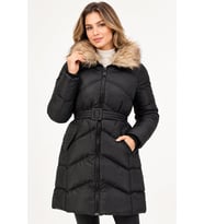 Dewberry Kadın %100 Polyester Kaban Siyah Z9767 Günlük Dış Giyim, Kazak ve Gömlek Kombini, Seyahat Gardırobu