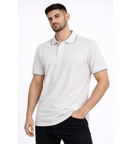 Turbulance Polo Yaka Kısa Kol Erkek Yaka Detay Tişört - 7603
