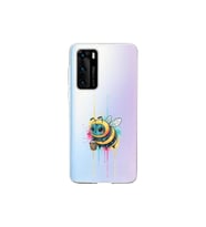 Huawei P40 ile uyumlu Splash arı tasarımlı şeffaf silikon kılıf