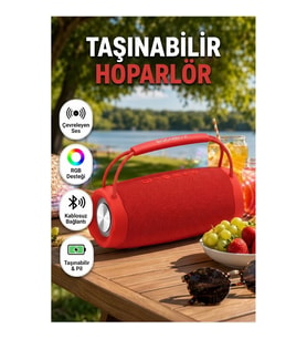 RGB Işıklı Kablosuz Bluetooth Hoparlör 20W Çift Sürücülü IPX6 Suya Dayanıklı