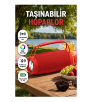 RGB Işıklı Kablosuz Bluetooth Hoparlör 20W Çift Sürücülü IPX6 Suya Dayanıklı
