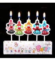 CLOWN BIRTHDAY CANDLE VIP KALİTE PALYAÇOLU PASTA MUMU 5 ADET PALYAÇOLU DOĞUM GÜNÜ MUMU PALYAÇO MUM