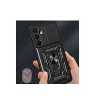 Samsung Galaxy A16 5g Kılıf Pars Lens Yüzüklü Silikon - Kırmızı