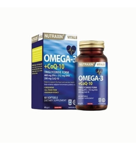 Nutraxin Vitals Omega-3 + Co-Q10 60 Softgel