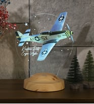 Uçak Figürlü, Renkli Baskılı Kişiye Özel 3 Boyutlu Uçak Hediyesi, Uçak Figürlü Hediye, Pilot Hediyesi Led Masa Lambası