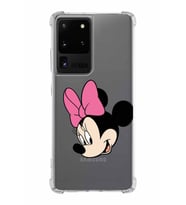 Samsung Galaxy S20 Ultra  Köşe Korumalı Antişok Kapak Minnie Mouse Tasarımlı Şeffaf  Kılıf