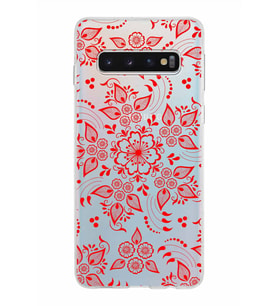 Samsung Galaxy S10 Kapak Nostalji Desen Tasarımlı Şeffaf Silikon Kılıf
