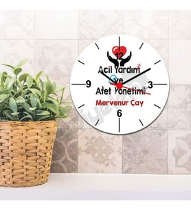 Acil Yardım ve Afet Yönetimi Duvar Saati