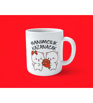 Hanımcılık Kazanacak Espirili Baskılı Kupa Bardak