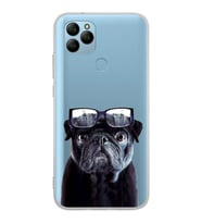 PrintiFy General Mobile  GM 21 ile Uyumlu 1mm Slim Fit Köpek 3 050f Baskılı Şeffaf  Kılıf