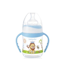 Bebedor Geniş Ağız Kulplu Biberon 150 Ml - Mavi