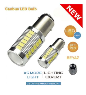 1016 Led Stop Ve Sinyal Ampülü Çift Duylu Beyaz