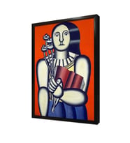Woman With A Book Çerçeveli Mdf Tablo