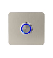 LOCKWAY Z402M Paslanmaz 304 Kare Zil butonu 60x60mm Mavi Led