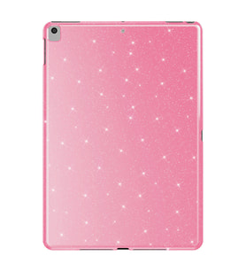 Lexroo iPad 10.2 2021 (9.Nesil) Simli Parlak Görünümlü Tablet Koton Kılıf - Pembe
