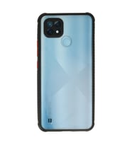 Realme C21 Kılıf Miami Şeffaf Silikon - Siyah
