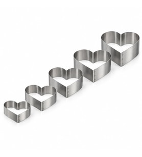 Fida Pasta Çemberi Kalp Düz 0,8mm Yükseklik 7 cm Paslanmaz Ø29 cm
