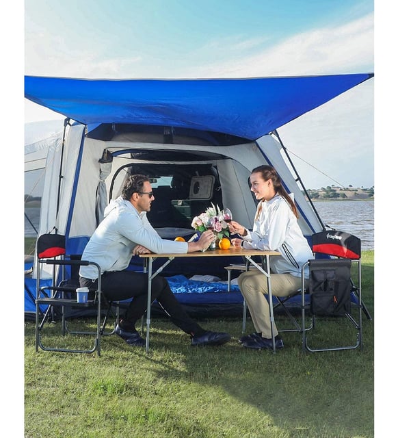 Kingcamp Campingstuhl Regiestuhl Mit Seitenablage Und Seitentasche  bergroer Gepolsterter Sitz Bela