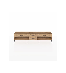 Arges TV Ünitesi 4 Çekmeceli  220x30x51 Çam-Antrasit/Çam