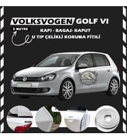 Volksvogen Golf 6 Oto Araç Kapı Koruma Fitili 5metre Parlak Beyaz Renk