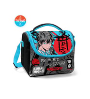 Coral High Kids Siyah Mavi Anime Desenli Thermo Beslenme Çantası 11876