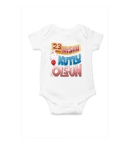 23 Nisan Kutlu olsun Özel Tasarım Bebek Zıbın Pamuklu Çıtçıtlı Body