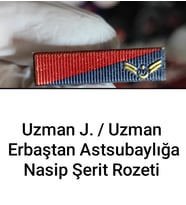 Uzman Jandarma/Uzman Erbaşlıktan Astsubaylığa Nasıp Şerit Rozeti (Çok Renkli)