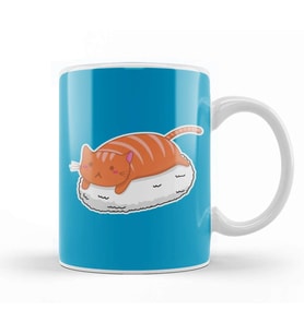 Sushi Cat 02 Kupa Bardak Porselen