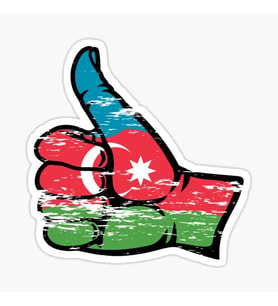 Azerbaycan Azerbaijan 17 Cm Araba Sticker Etiket MD26