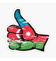 Azerbaycan Azerbaijan 17 Cm Araba Sticker Etiket MD26