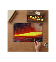 Ağır Sanayi - Eriyen Metal Tasarımı 240 parça Ahşap Puzzle Ahşap Kutuda MP08008