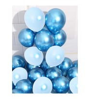 Beysüs Krom Mavi Ve Makaron Mavi Renk 15 Li Balon