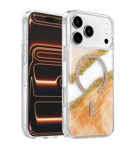 Onegif iPhone 17 Pro Lotus Simli Magsafe Kapak - Turuncu