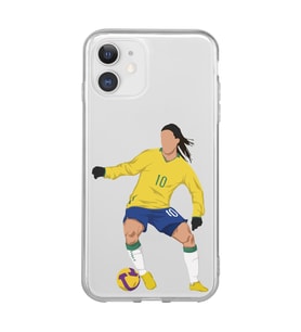 Iphone 11 Uyumlu Ronaldinho Tasarımlı Şeffaf Telefon Kılıfı