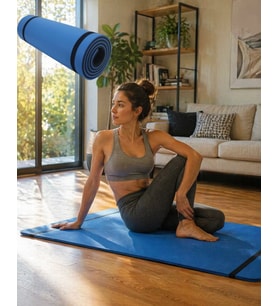 10 mm Yoga Matı Kaymaz Yüzey Çift Taraflı Kullanım Dayanıklı Eva Fitness Minderi