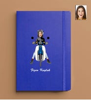 Kişiye Özel Kadın Model 13x21 Mavi Defter-54