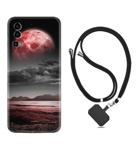 General Mobile Gm 23 Kılıf Resimli Boyun Askılı İpli Desenli Silikon Series Red World 1836