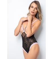 Göğüs Dekolteli Fantezi Babydoll (Siyah)