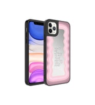 Apple iPhone 11 Pro Uyumlu Kılıf Aynalı Desenli Kamera Korumalı Parlak Zore Mirror Kapak (Açık Pudra)