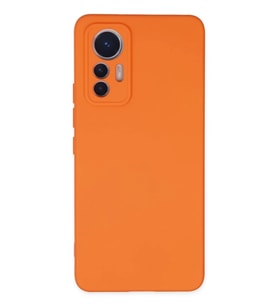 Mey İthalat® Mi 12 Lite Kılıf Nano içi Kadife Silikon - Turuncu