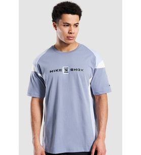 Nike Sportswear Shox NZ Loose Fit Mens Tee Bol Kesim Bisiklet Yaka Pamuklu Erkek Tişört Mavi